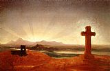 Sunset Canvas Paintings - Cross at Sunset